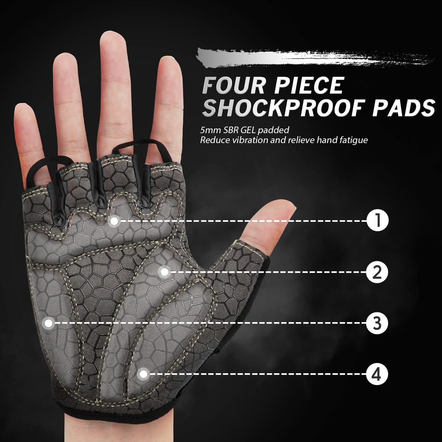 LUNAR cycling gloves (SHOCK ABSORBENT)